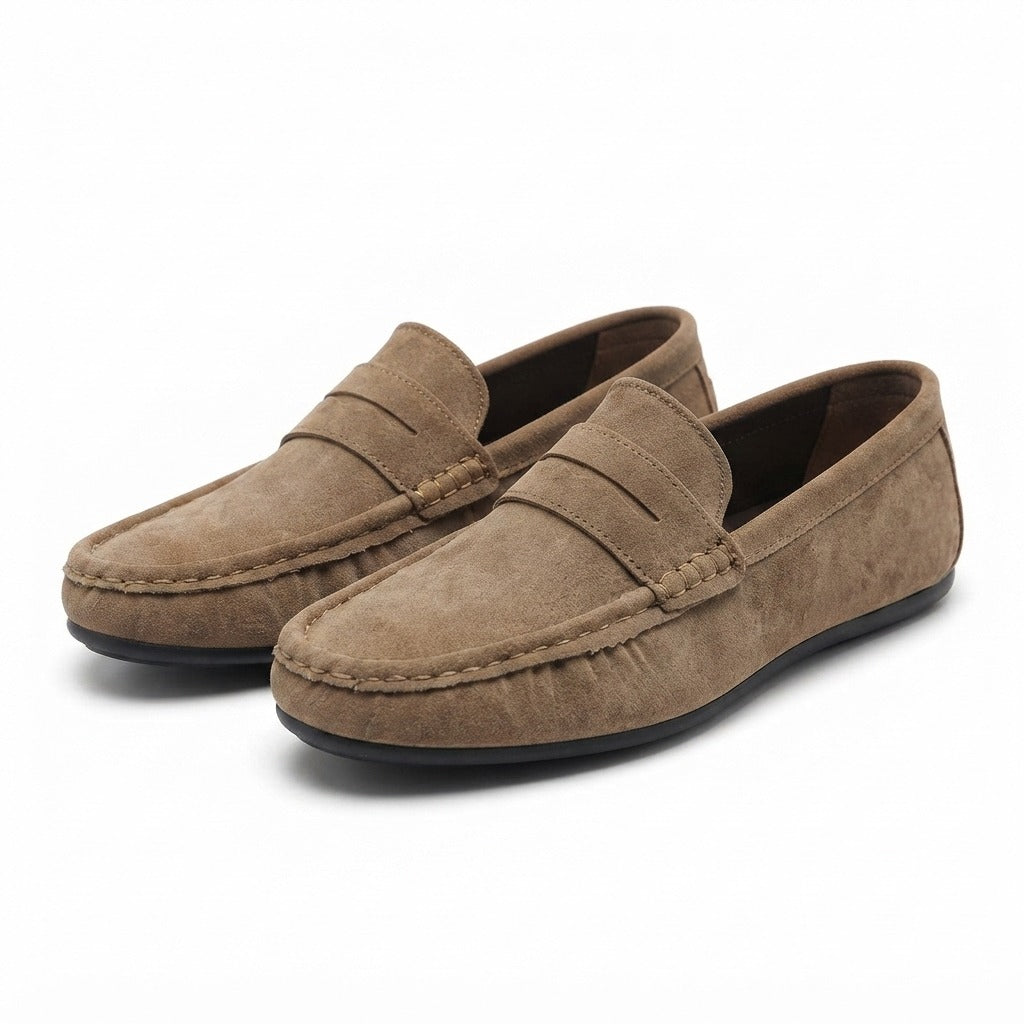 Classic Tan Suede Moccasin